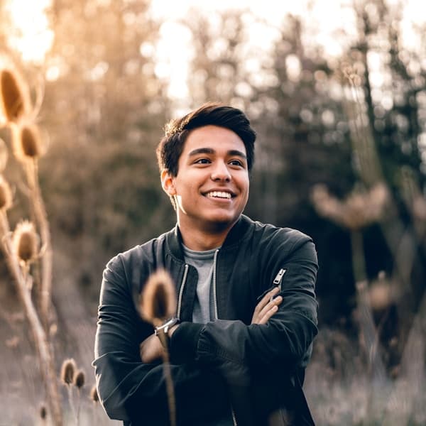 Man feeling empowered